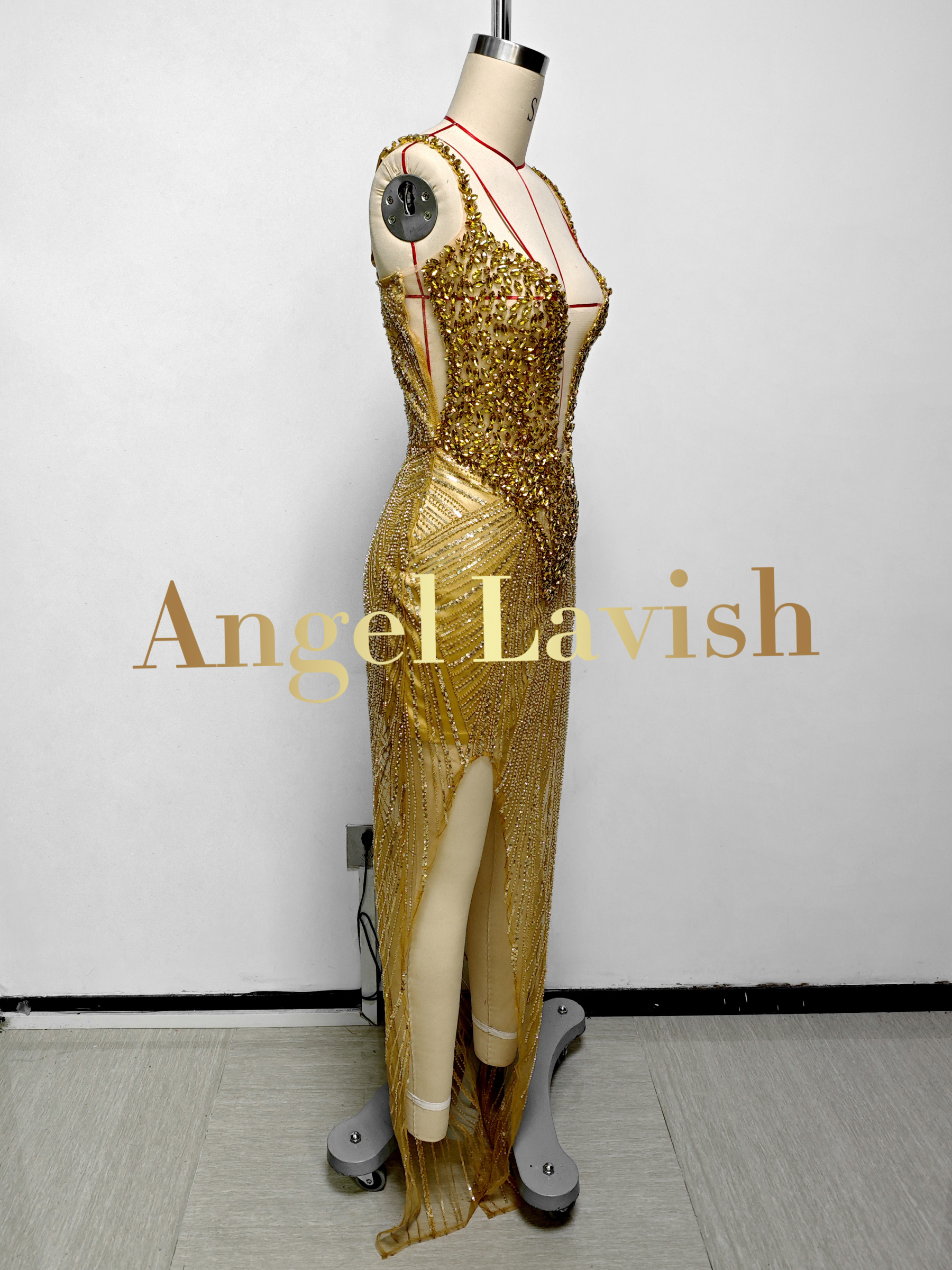 Gold Long Dress TH25010801