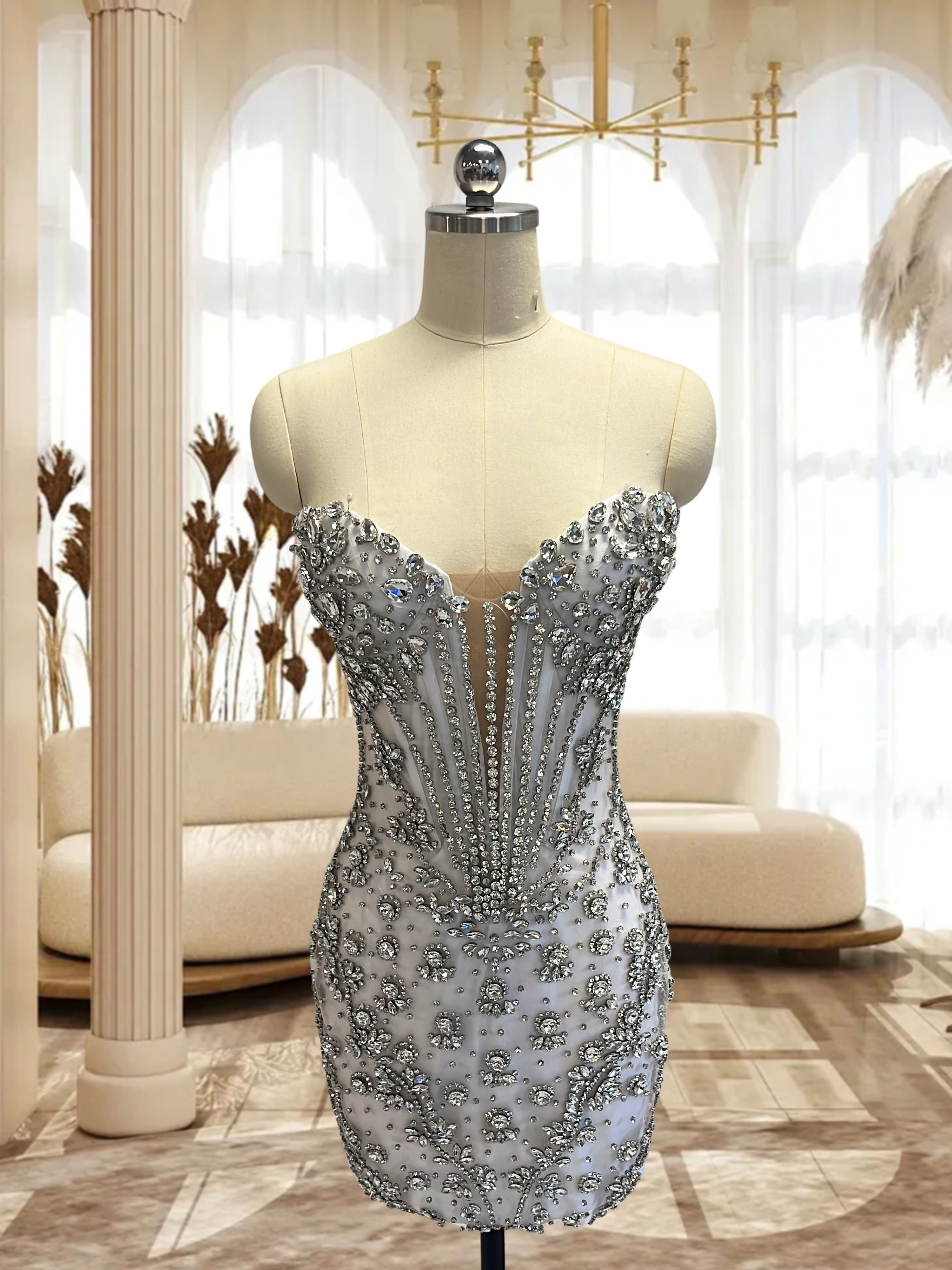 Silver Mini Dress TH25031816