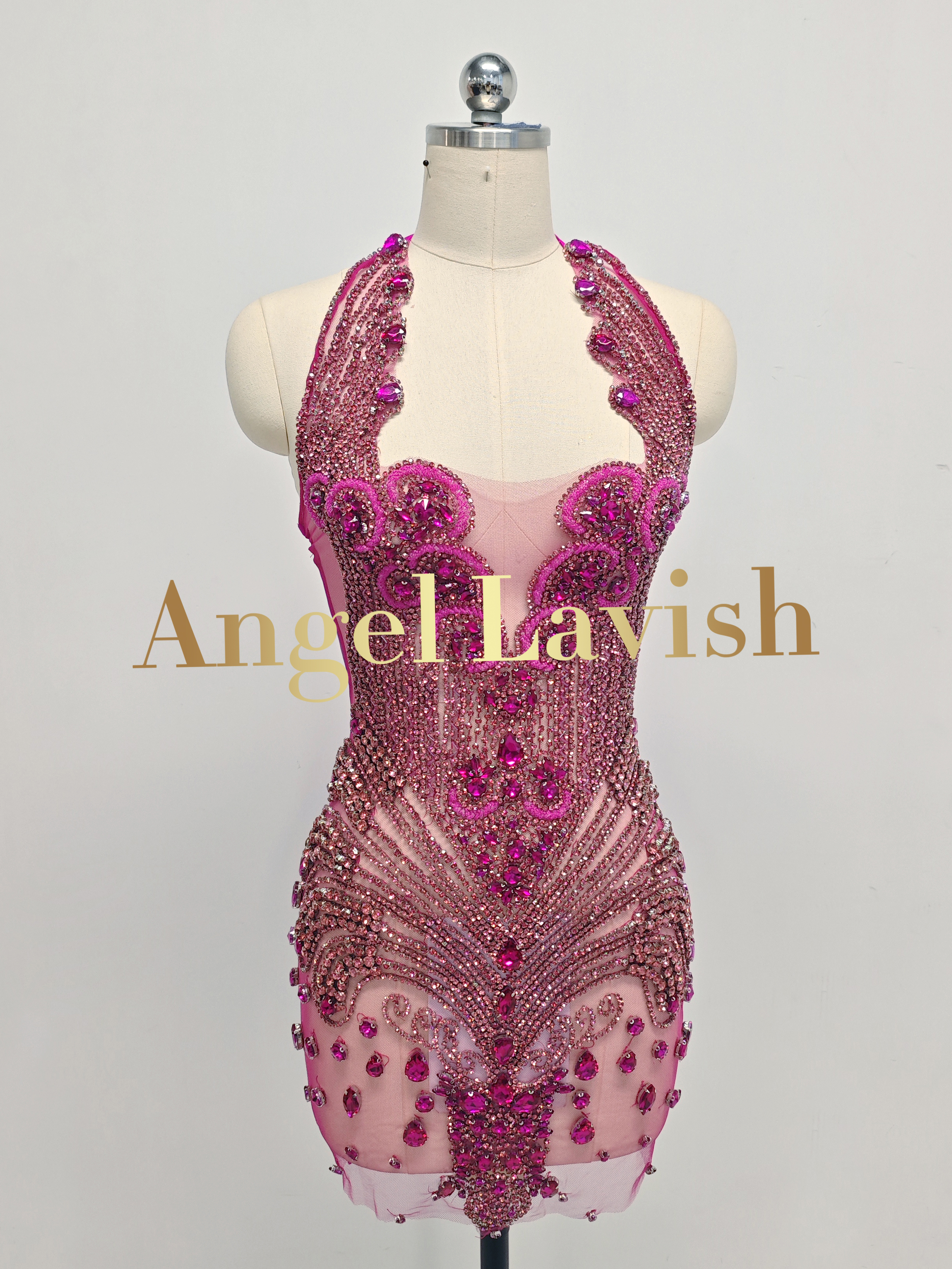 Rose Red Mini Dress TH25032020