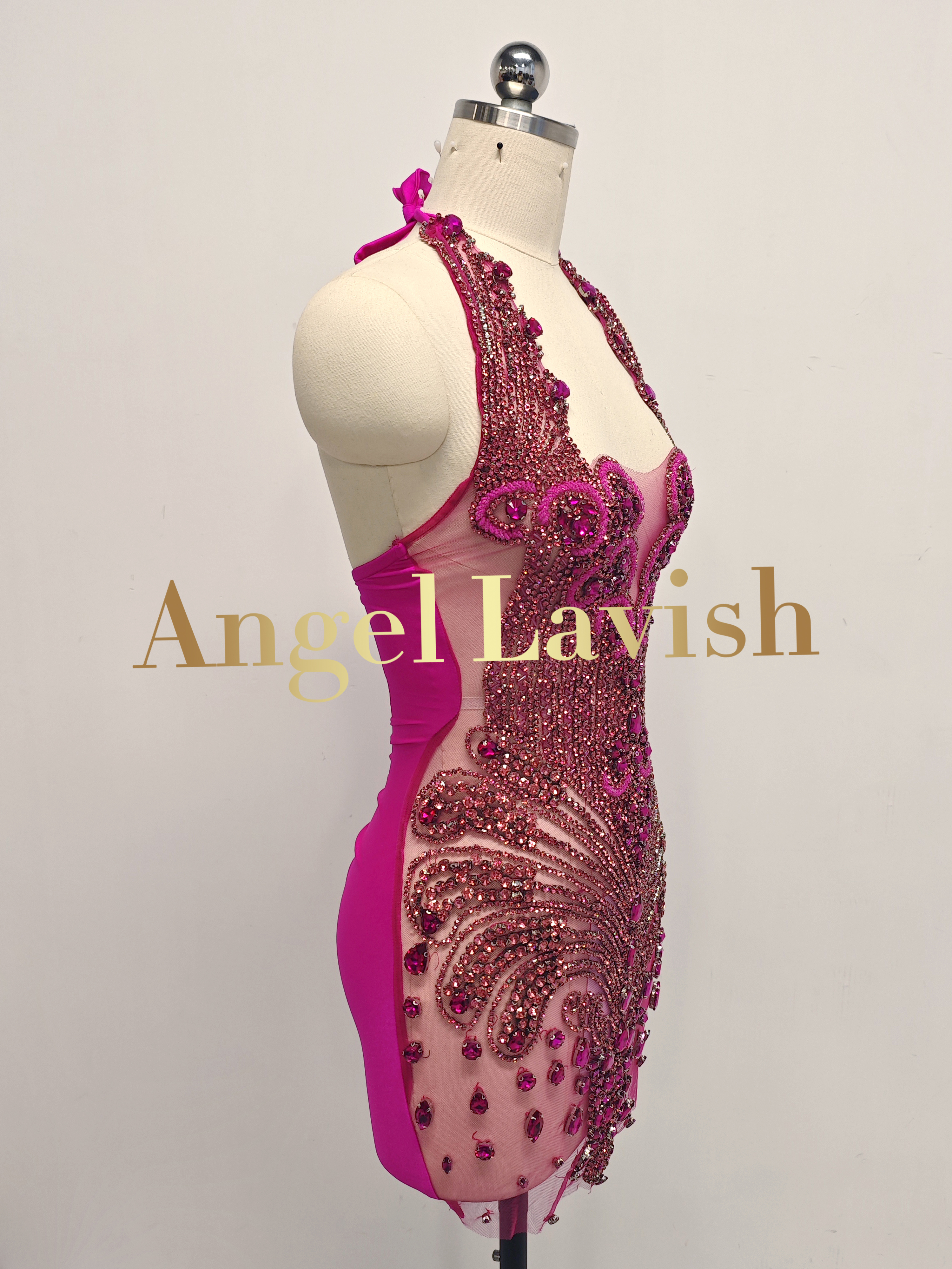 Rose Red Mini Dress TH25032020