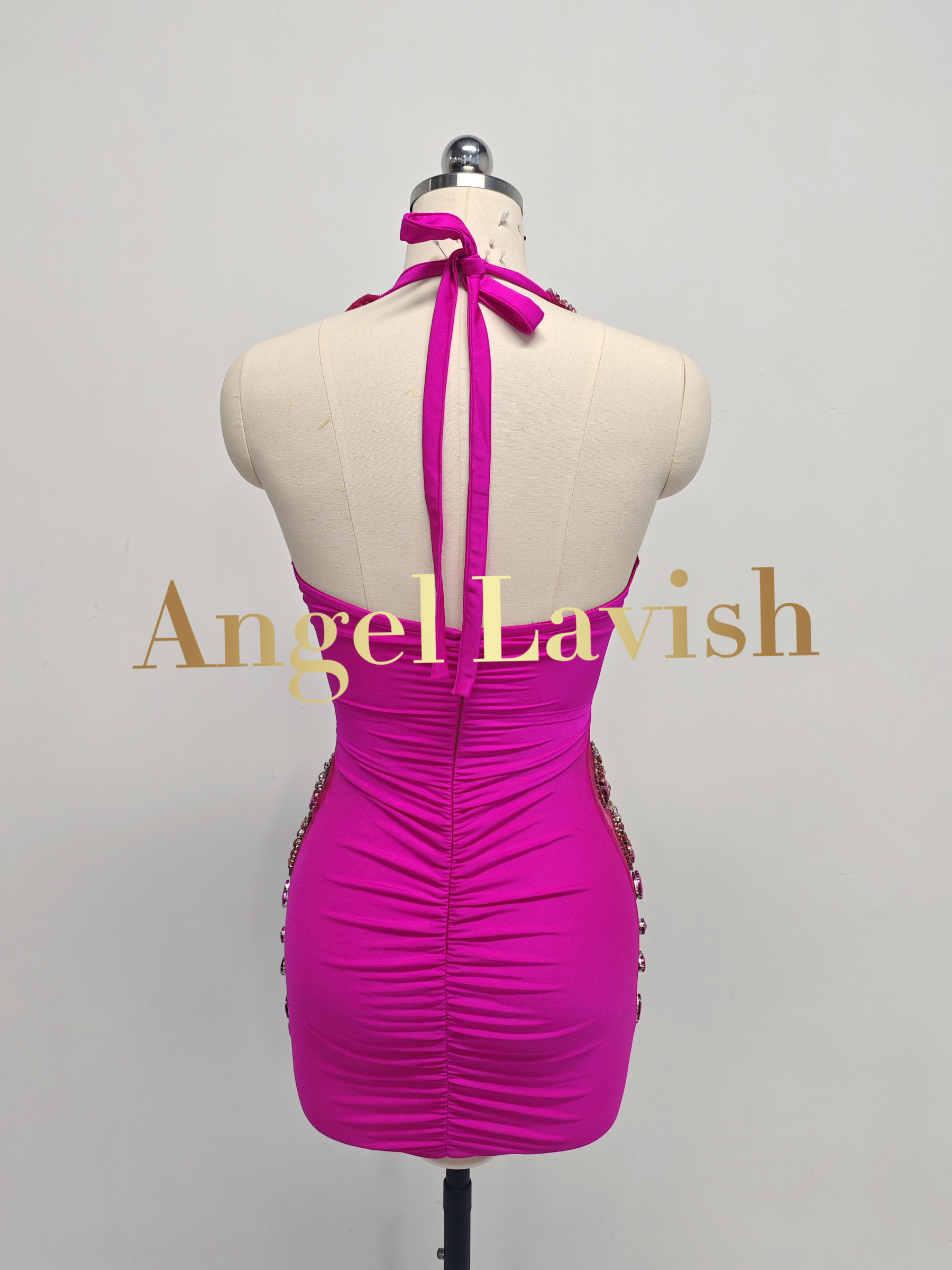 Rose Red Mini Dress TH25032020