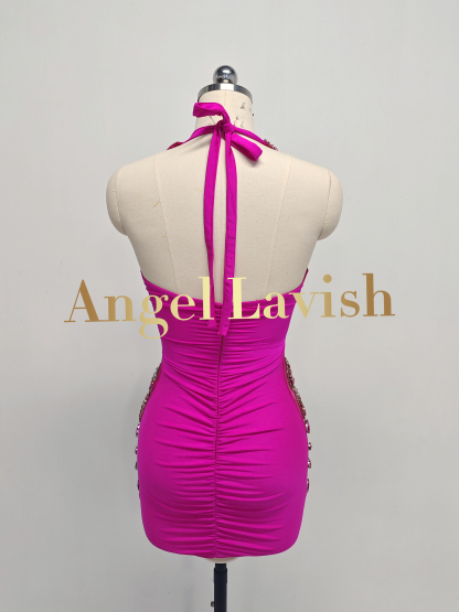 Rose Red Mini Dress TH25032020