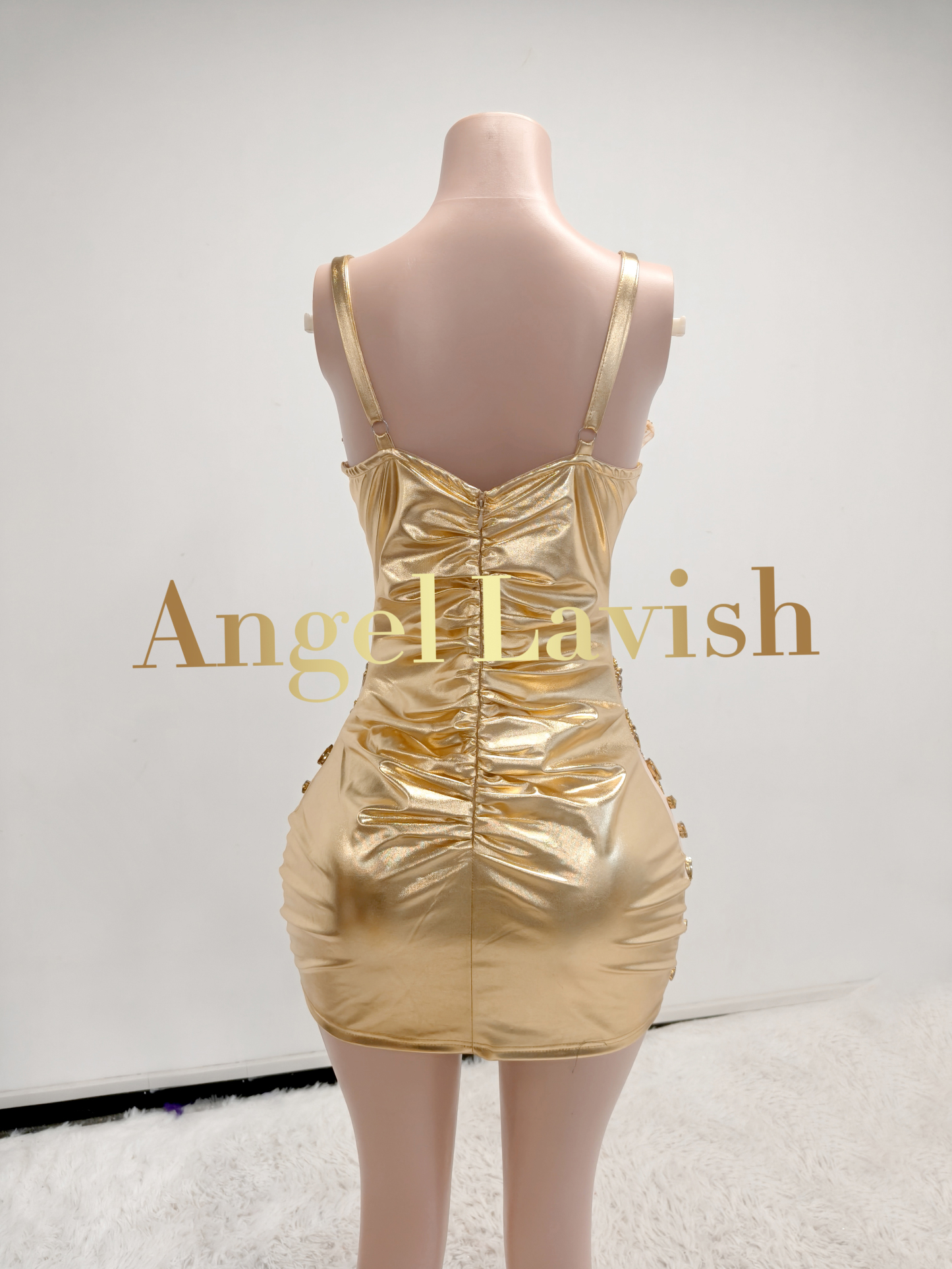Gold Mini Dress TH25050588