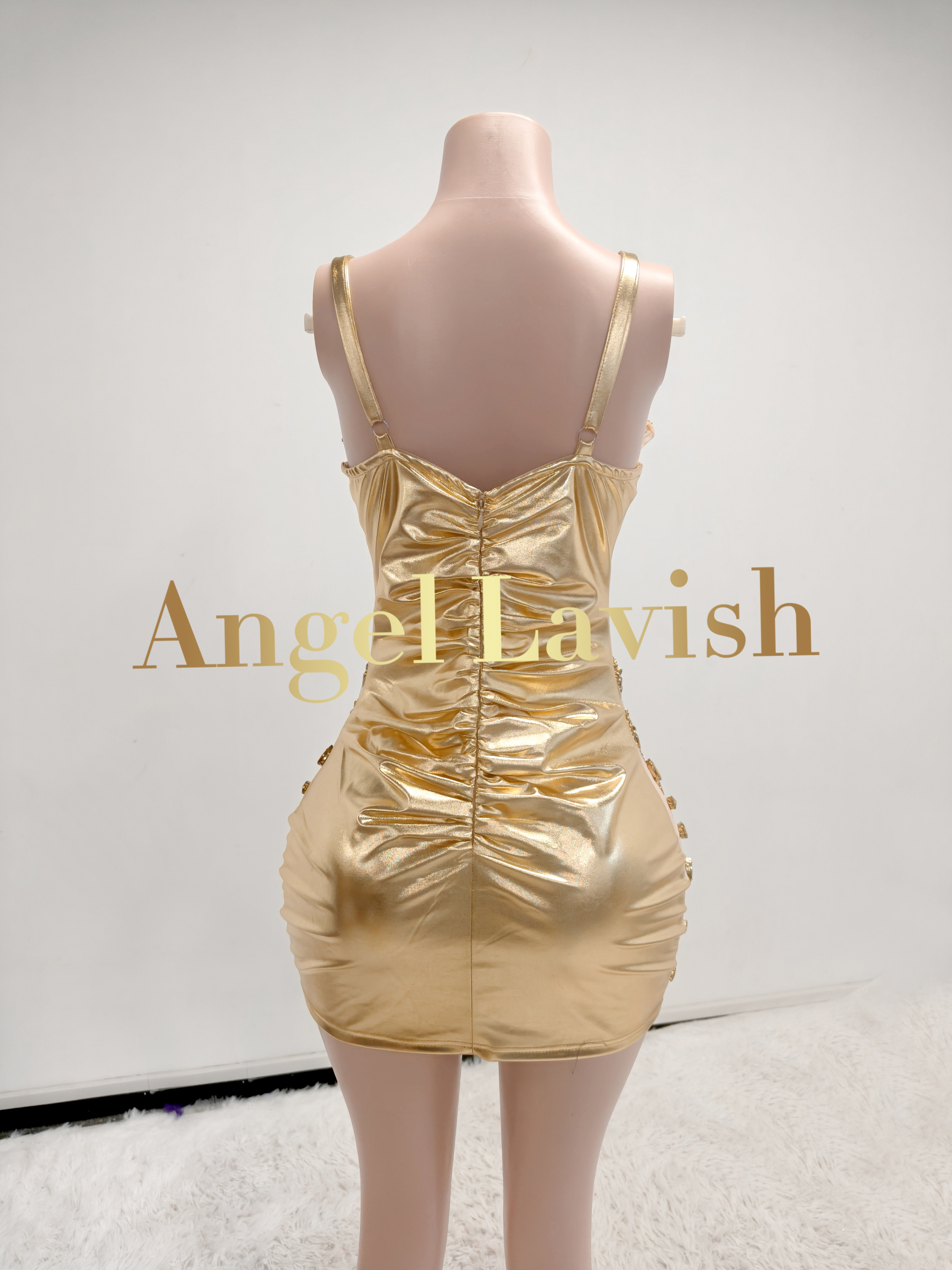 Gold Mini Dress TH25050588