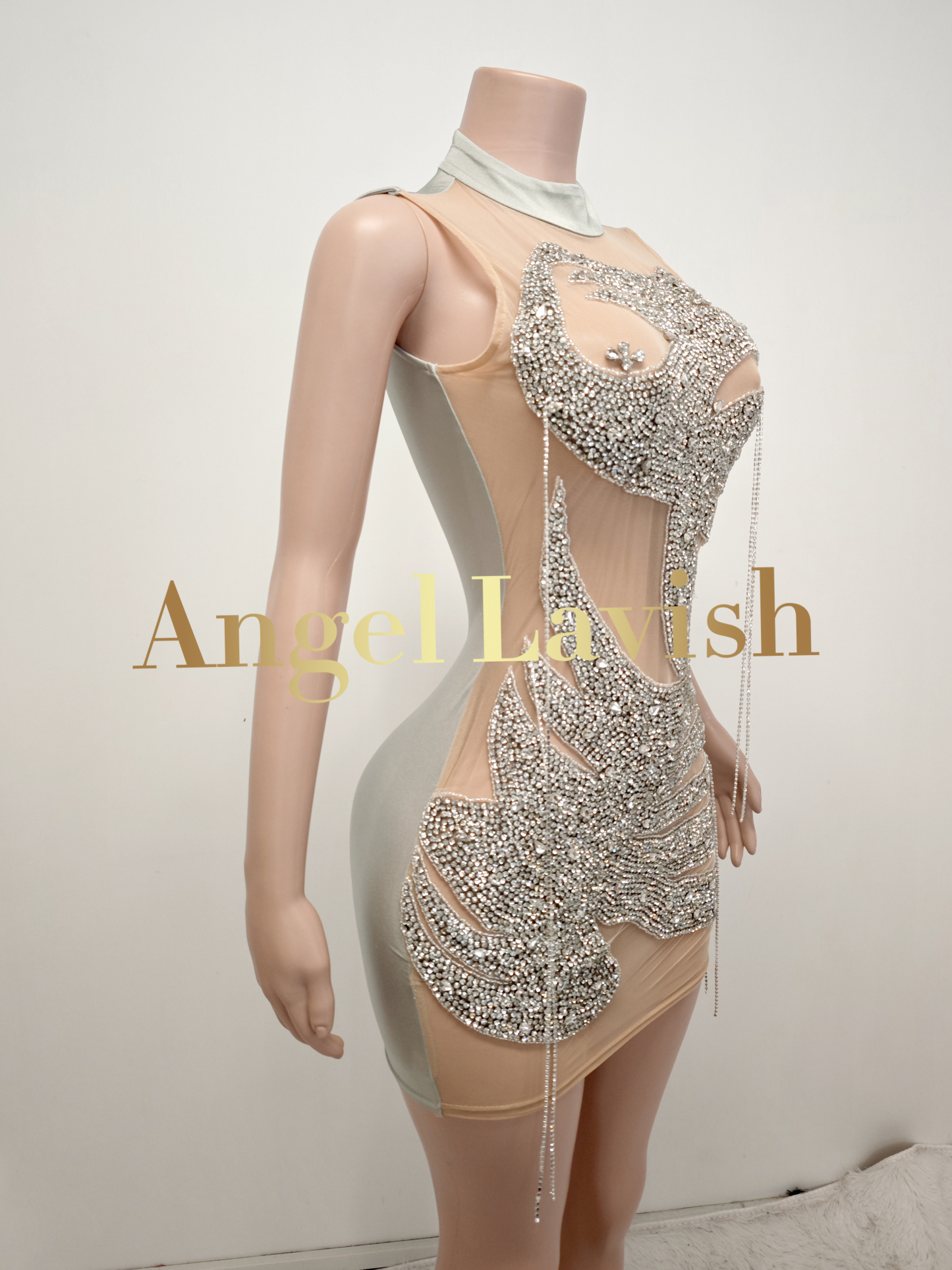 Silver Mini Dress TH25050606