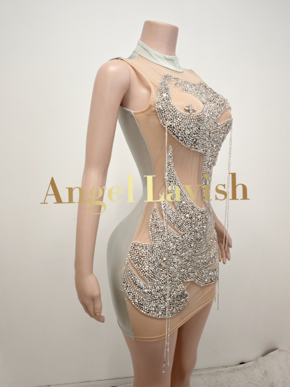 Silver Mini Dress TH25050606