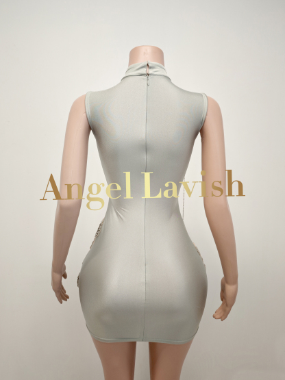 Silver Mini Dress TH25050606