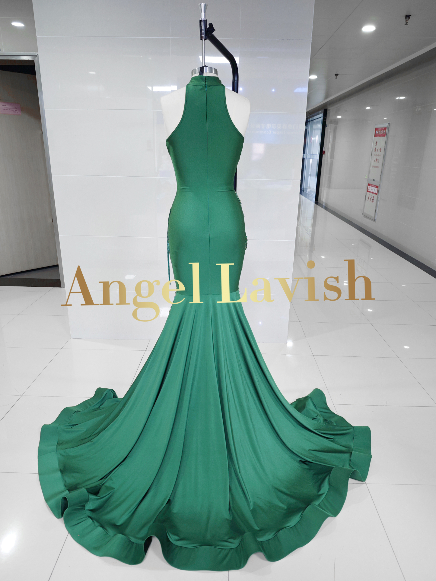 Enchanting Green Lace Mermaid Gown