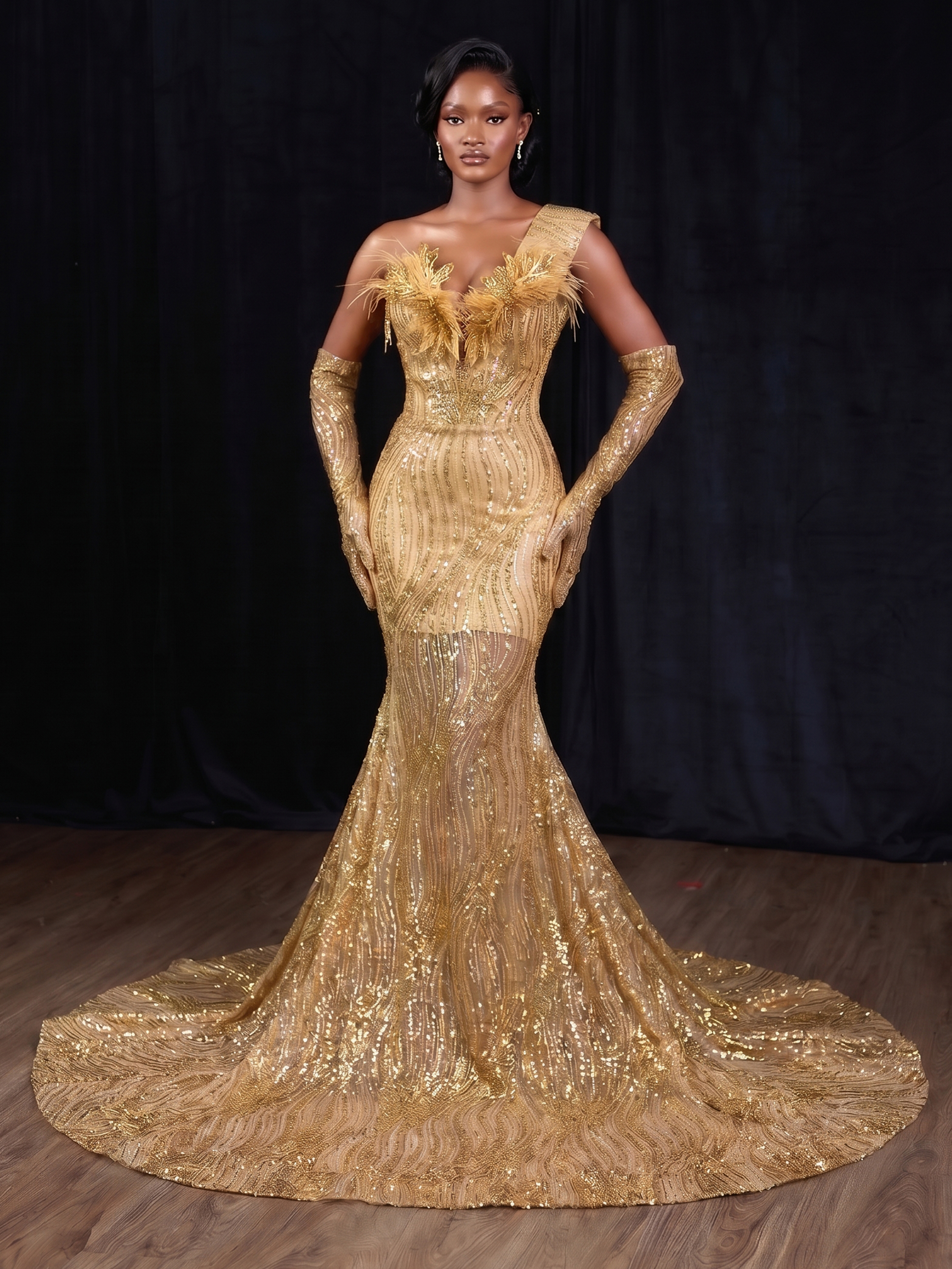 Gold Gowns TH251010095