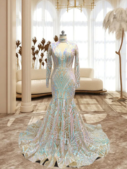 Beige Gowns YW0073