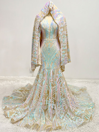 Beige Gowns YW0073