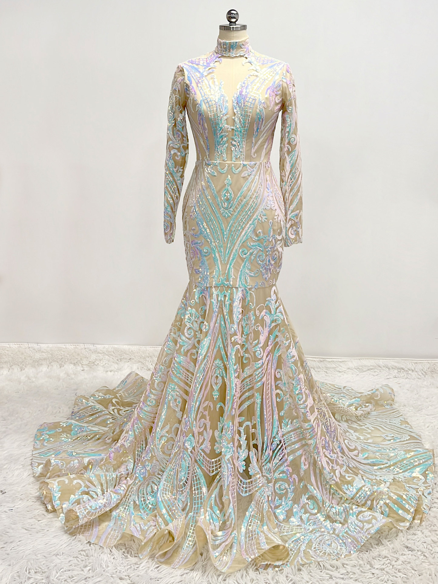 Beige Gowns YW0073