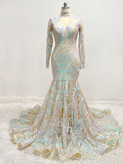 Beige Gowns YW0073