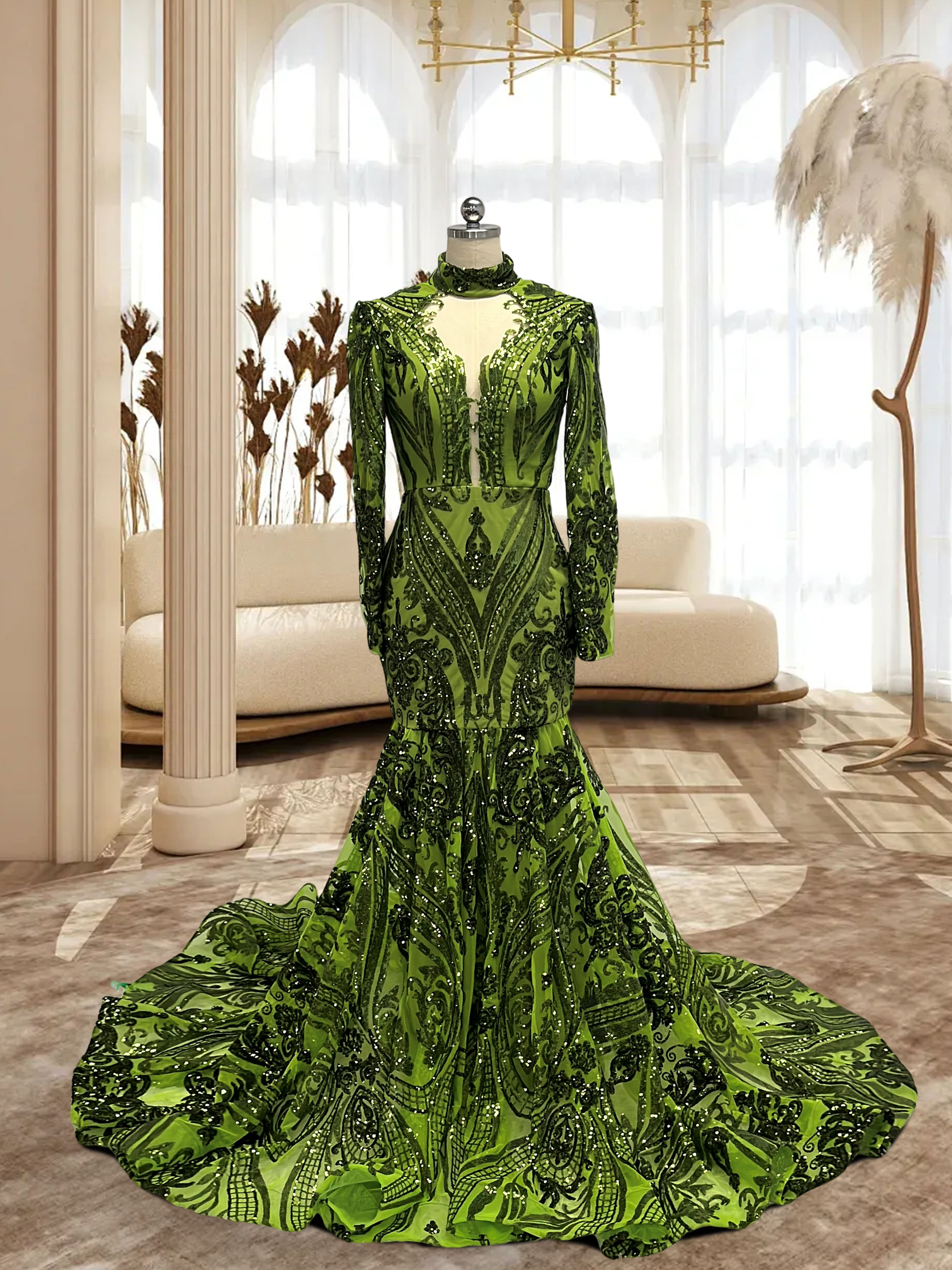 Green Gowns YW0073
