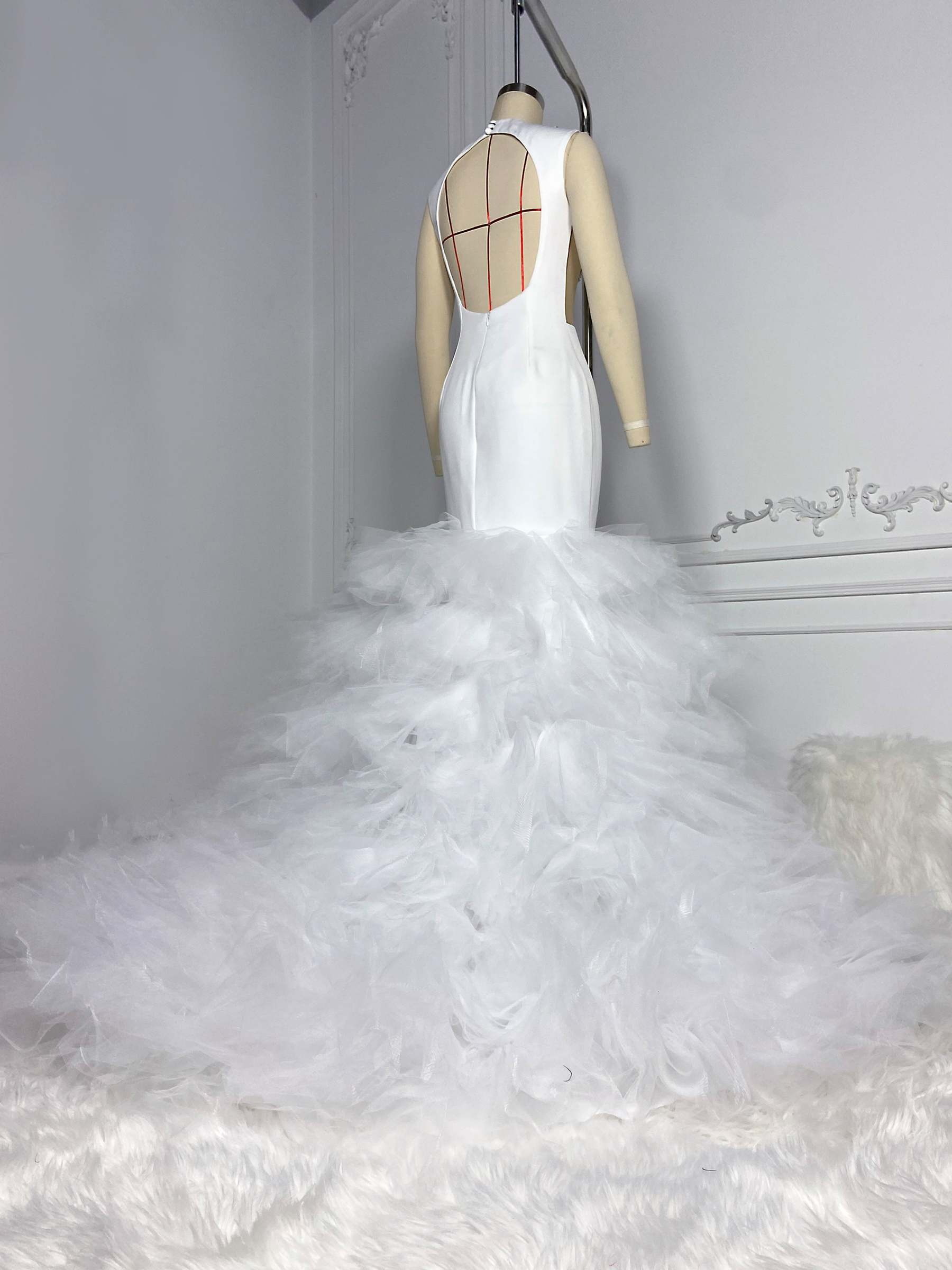 Gauze with Rhinestones Gown