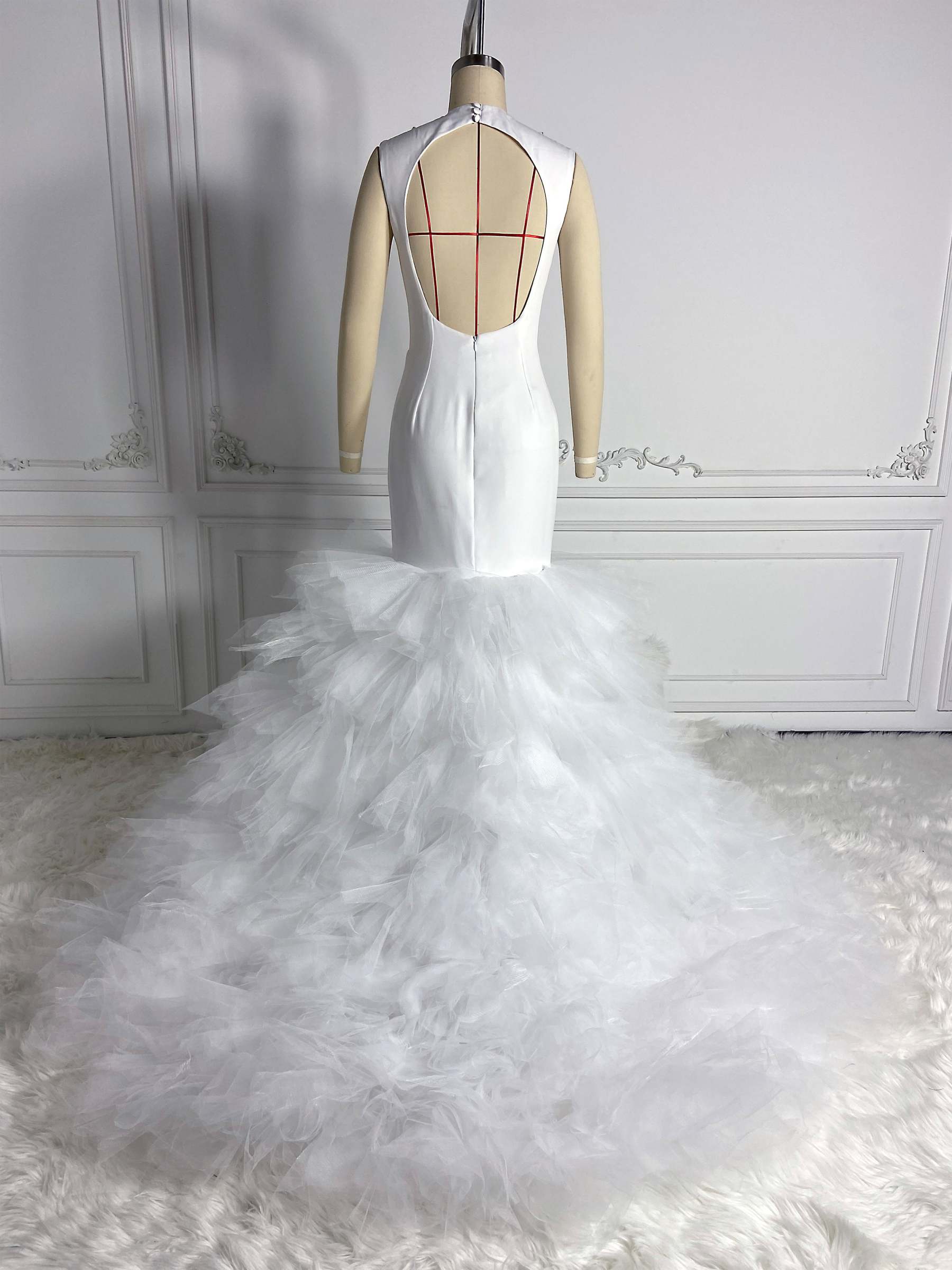 Gauze with Rhinestones Gown