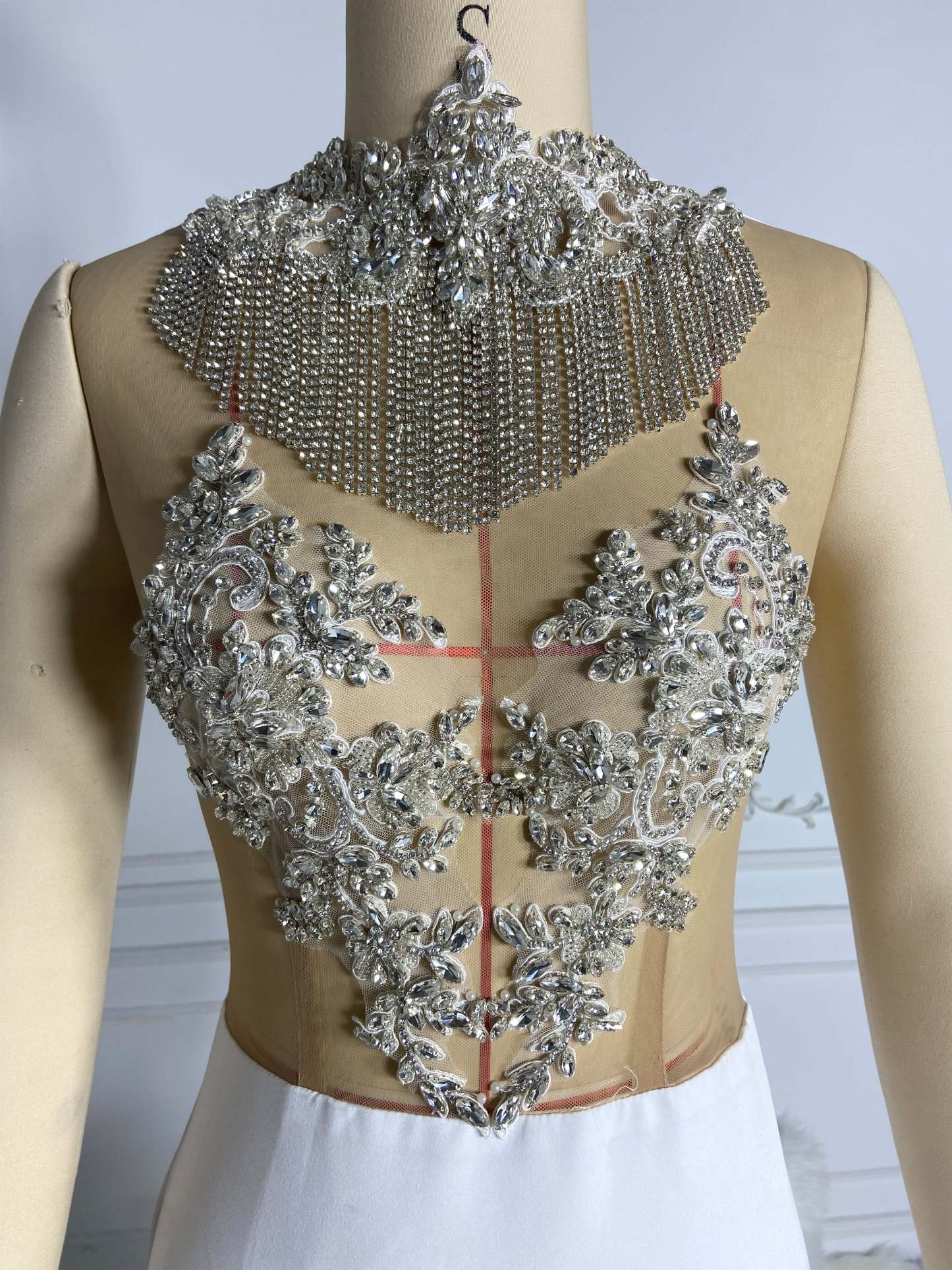 Gauze with Rhinestones Gown