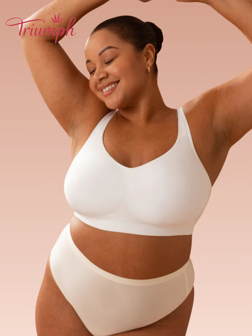 Triumph® 4-częściowy – Nowość 2026 💖 Półmiękki koronkowy biustonosz z haftem | Plus Size [65A–120H]