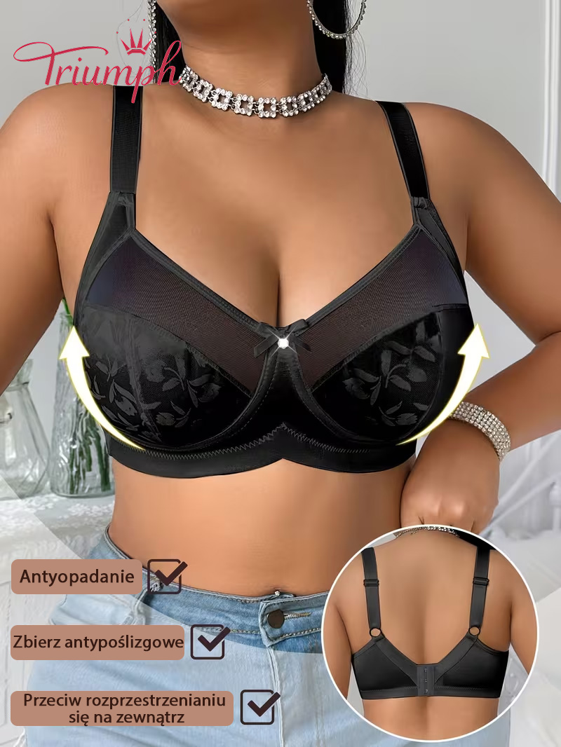Biustonosz koronkowy Triumph zapinany z przodu 💥 Kup jeden, a otrzymasz trzy gratis