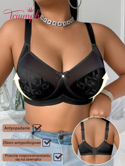 Biustonosz koronkowy Triumph zapinany z przodu 💥 Kup jeden, a otrzymasz trzy gratis
