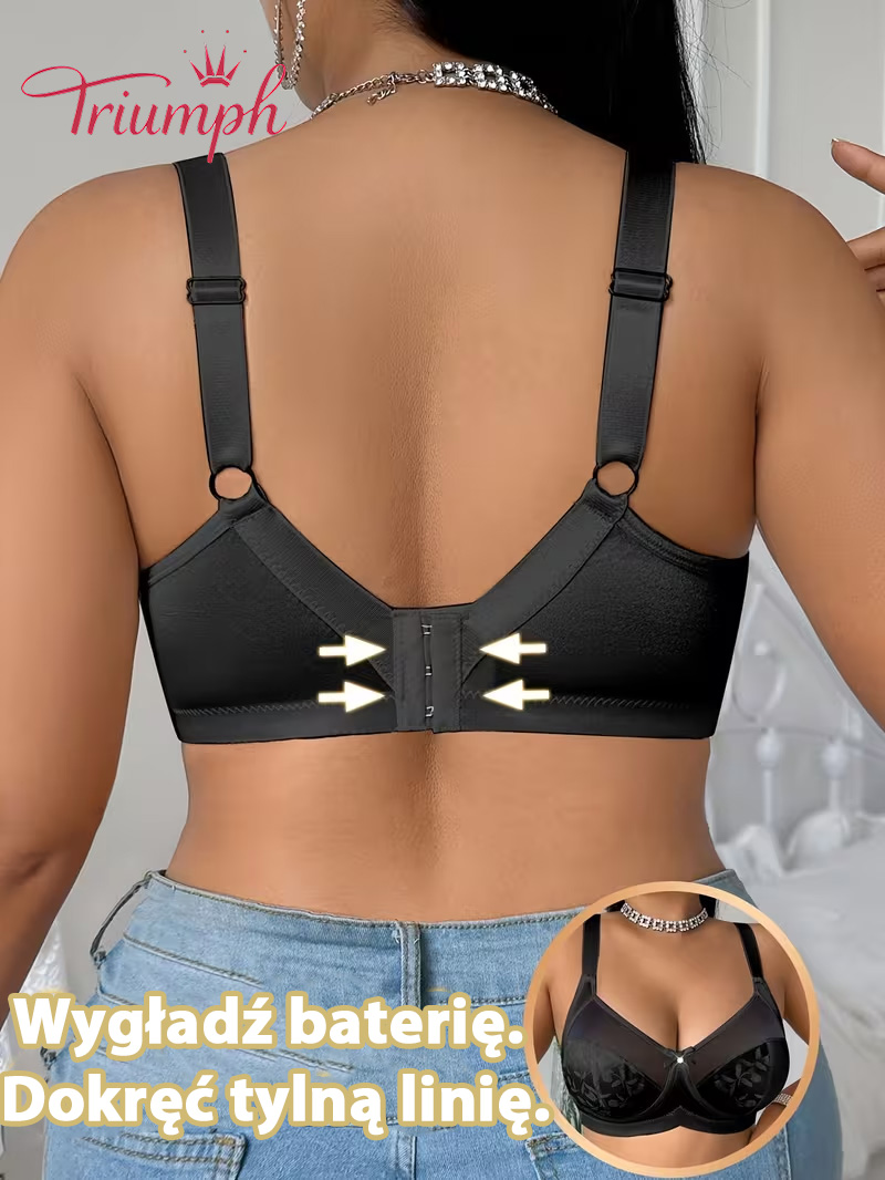 Biustonosz koronkowy Triumph zapinany z przodu 💥 Kup jeden, a otrzymasz trzy gratis