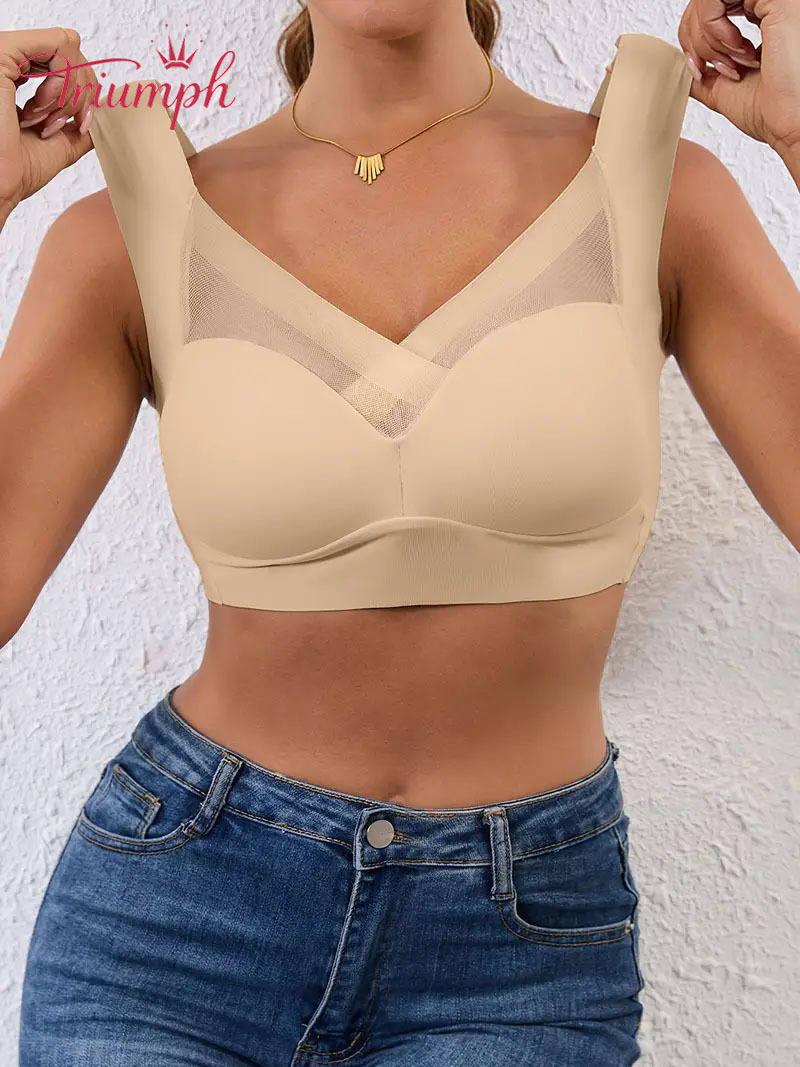 Triumph - 4 sztuki. 👑2025 nowy bezszwowy biustonosz