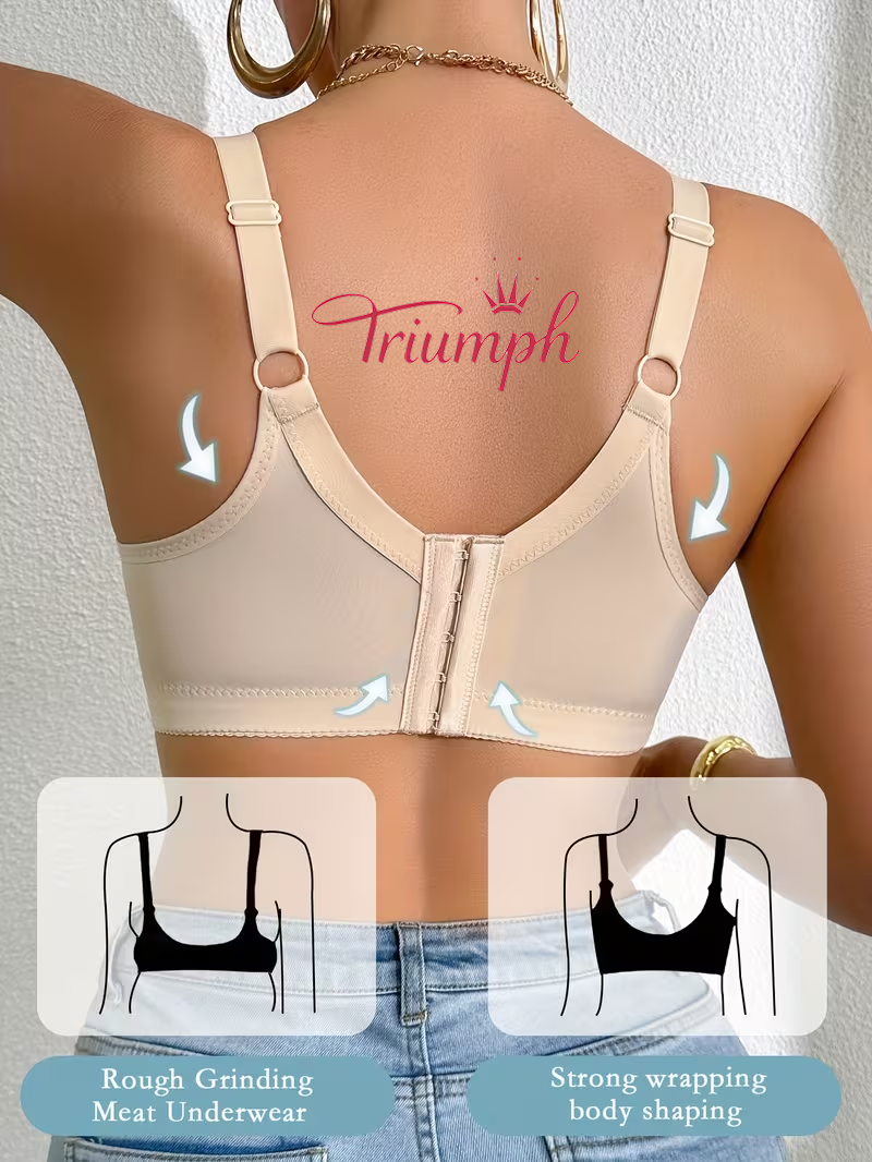 Triumph - 4-częściowy komplet 💫 Biustonosz z haftowaną koronką