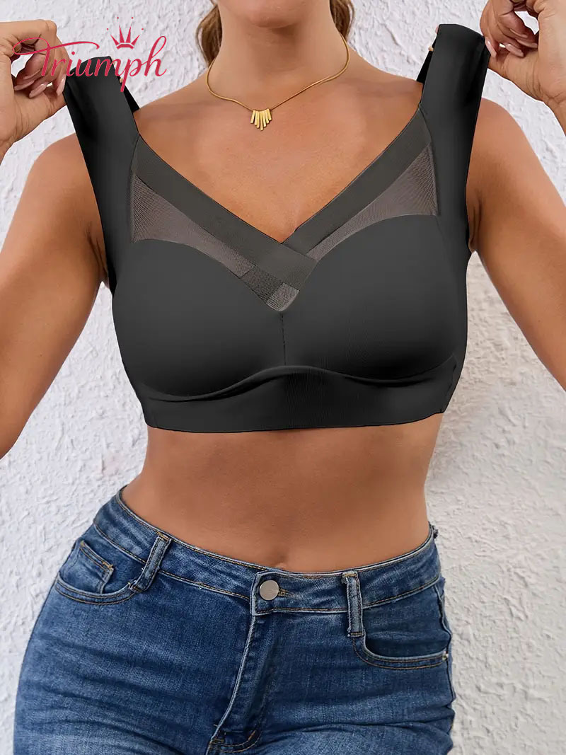 Triumph - 4 sztuki. 👑2025 nowy bezszwowy biustonosz