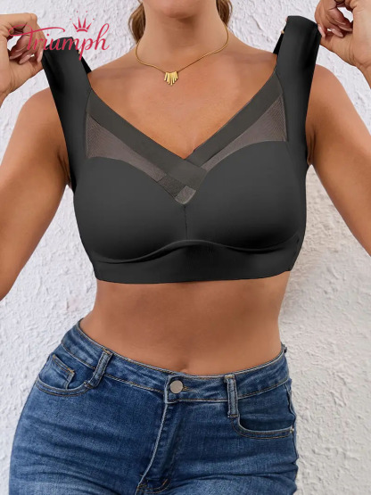 Triumph - 4 sztuki. 👑2025 nowy bezszwowy biustonosz