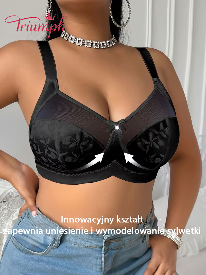 Biustonosz koronkowy Triumph zapinany z przodu 💥 Kup jeden, a otrzymasz trzy gratis