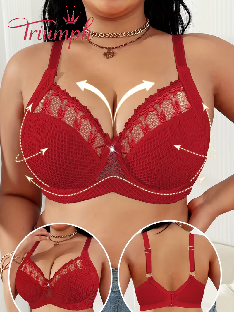 [Copy]Triumph - (4 sztuki)🎁 Koronkowy seksowny biustonosz