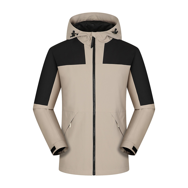 Podzimní outdoorová softshellová bunda tenká bunda horolezecká větruodolná voděodolná sportovní turistika pánská bunda s kapucí