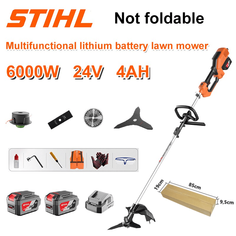 [STIHL] Bezkomutátorová elektrická sekačka na trávu, multifunkční sekačka s lithiovou baterií
