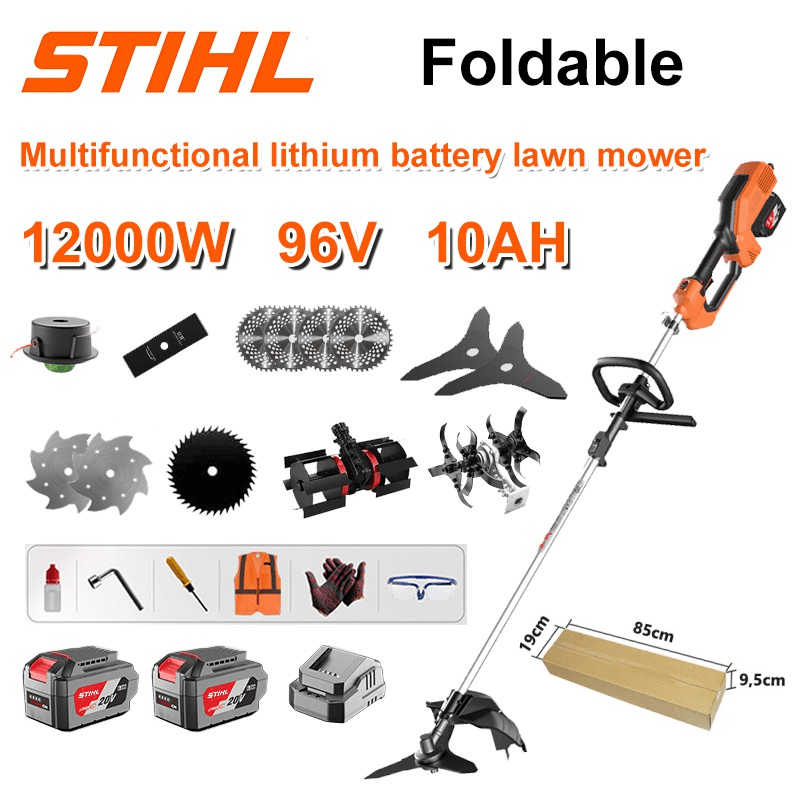 [STIHL] Bezkomutátorová elektrická sekačka na trávu, multifunkční sekačka s lithiovou baterií