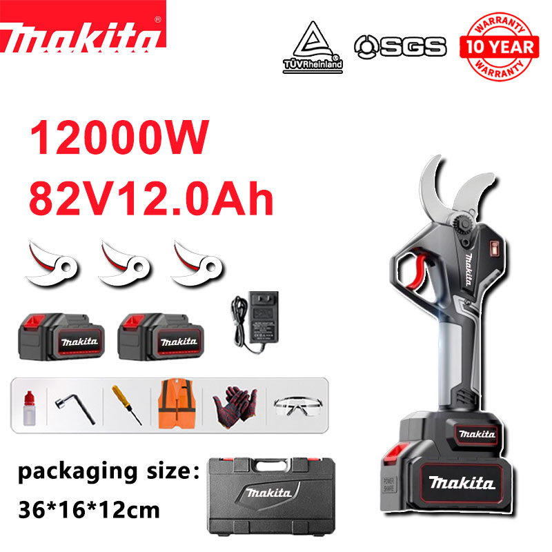 Bezuhlíkové lithiové elektrické nůžky na větve Makita 15000W s teleskopickou tyčí