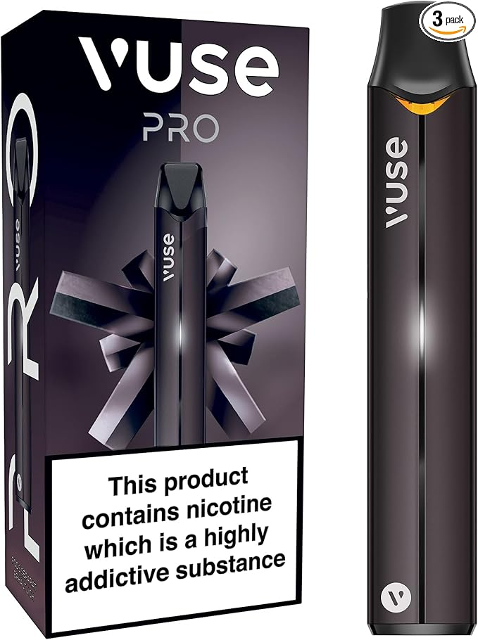 Vuse Pro Vape Kit, tenký design, rychlé nabíjení, odolný proti stříkající vodě, opakovaně použitelný, dobíjecí a znovu naplnitelný vaporizér, kompatibilní s Vuse ePod 2 pody
