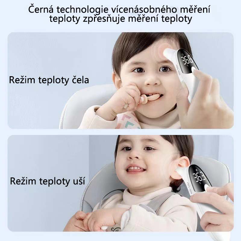 Lékařský dětský ušní teploměr 🌡️, vysoce přesný dětský infračervený teploměr na čelo 👶, domácí dobíjecí elektronický teploměr pro seniory 👵👴.