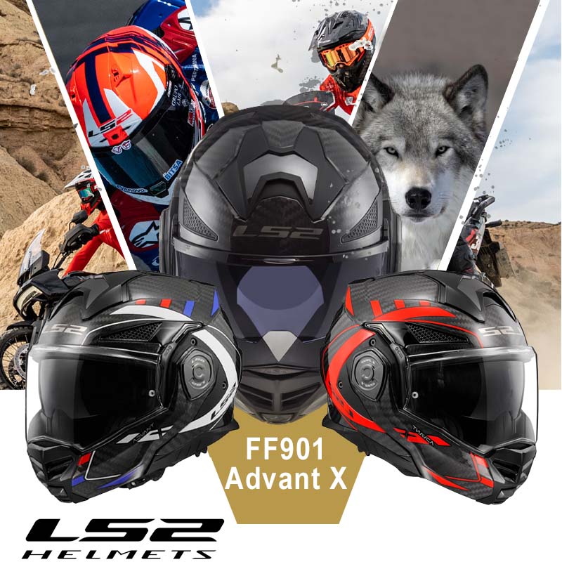 Capacete LS2 Capacete leve em fibra de carbono FF901 ADVANT X+/ECE 22.06-P/J