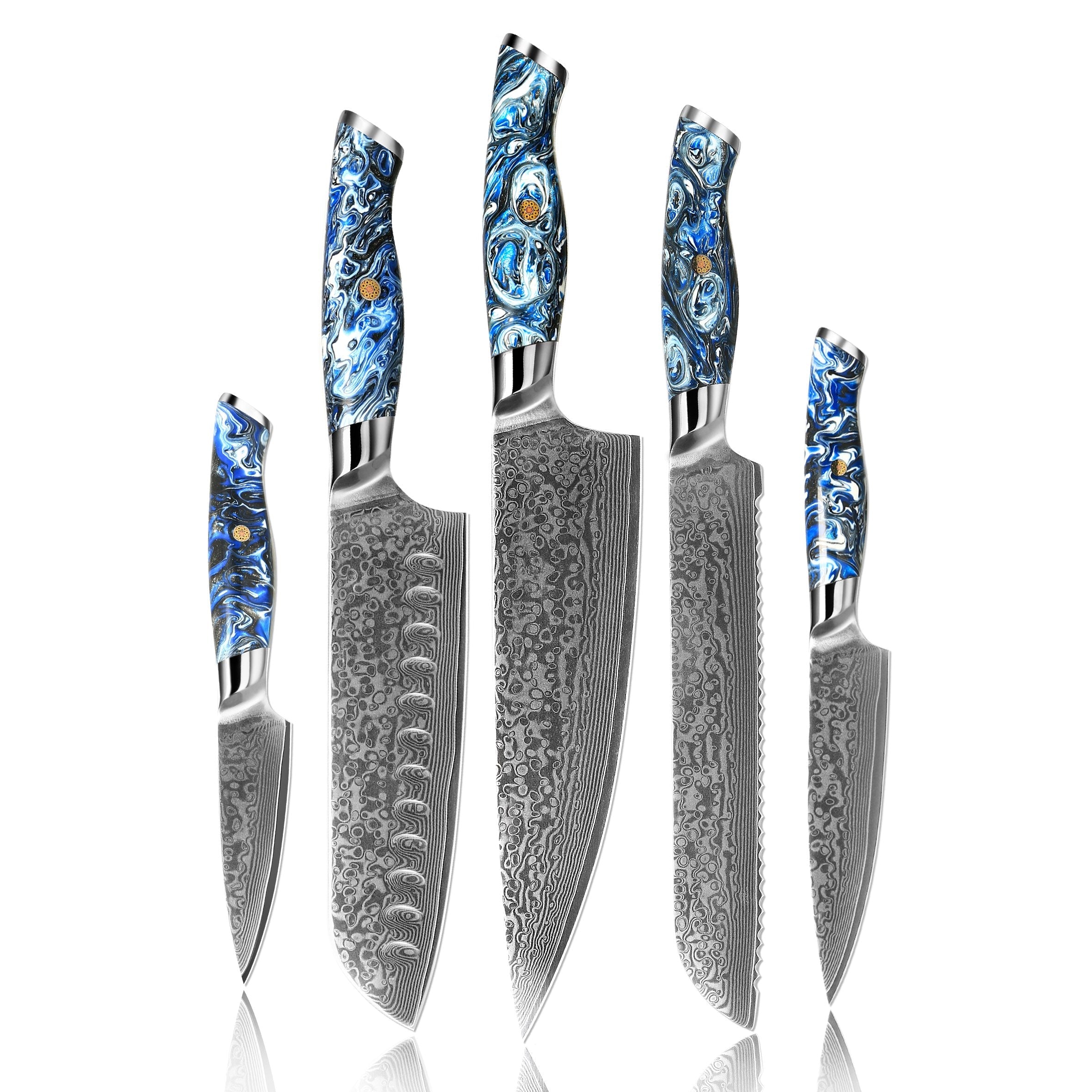 Set de cuțite de bucătărie din 5 piese Suraisu - Seria Starry Night