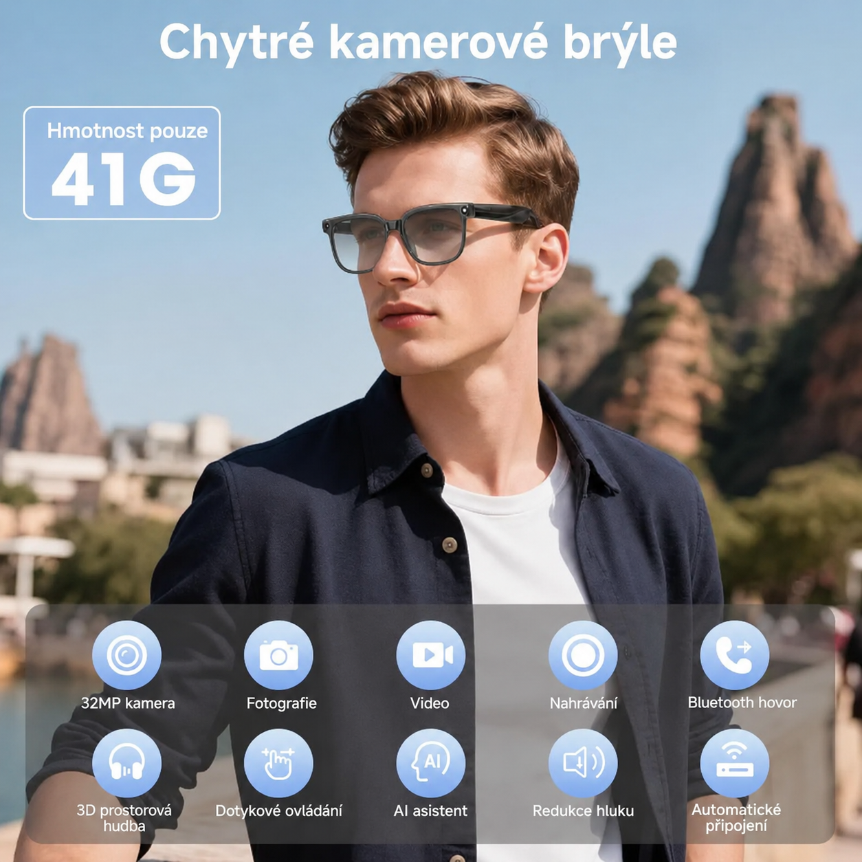 Chytré brýle s umělou inteligencí a 4K kamerou – překlad, hudba a hovory v jednom