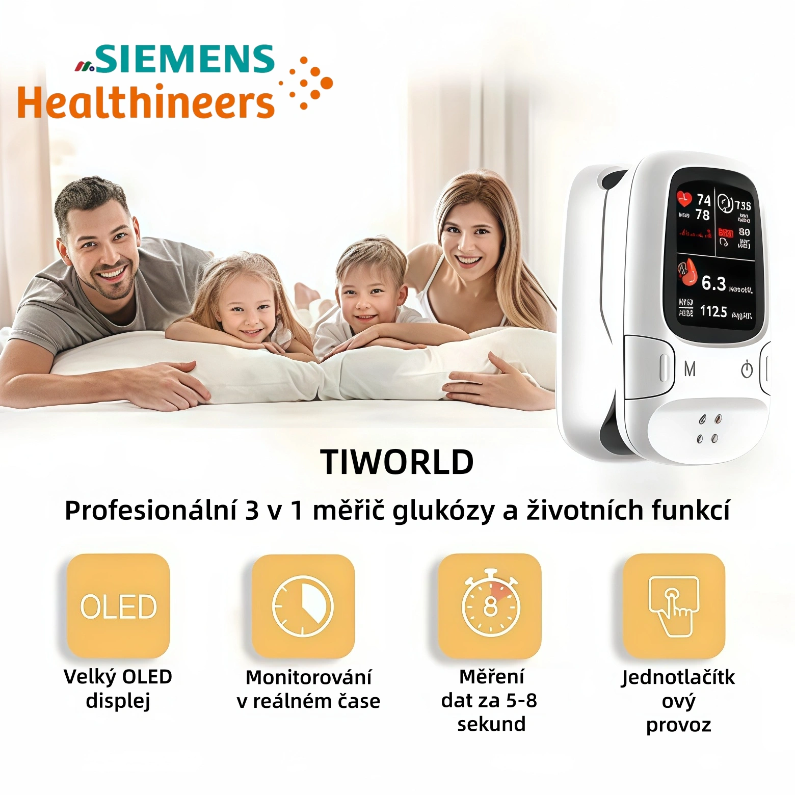 🔥Siemens Healthineers představuje novou generaci neinvazivního chytrého glukometru | Bezbolestné a přesné měření hladiny glukózy v krvi | 🔥Vyrobeno v USA🔥