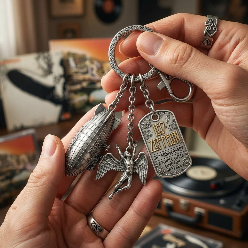 Led Zeppelin 58th Anniversary Keychain