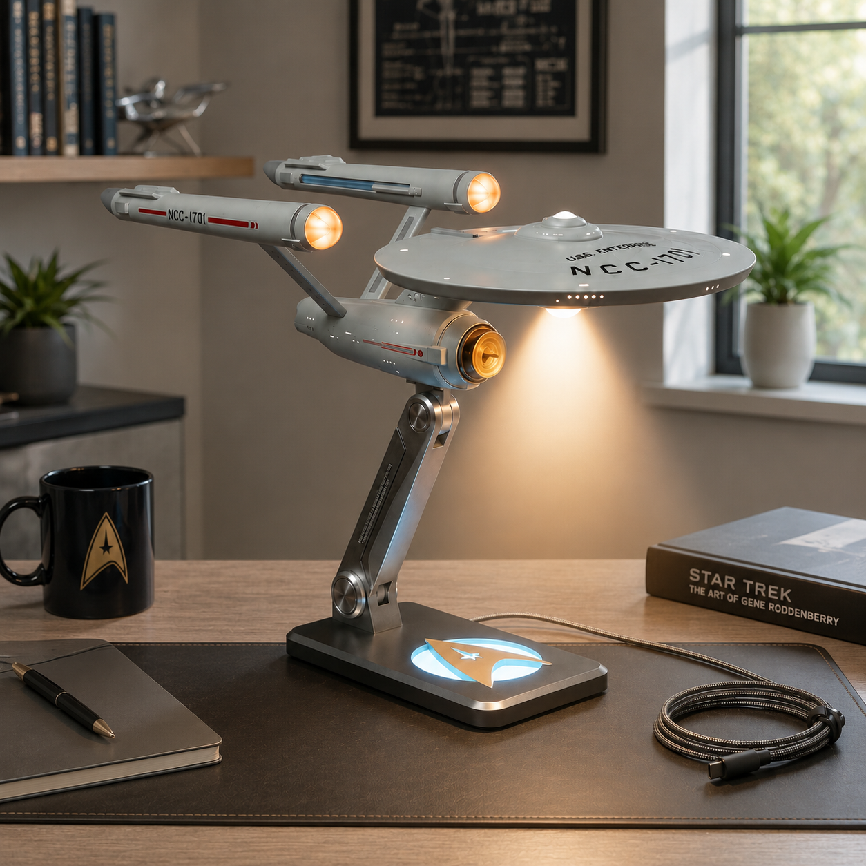 USS Enterprise NCC-1701 Star Trek Desk Lamp