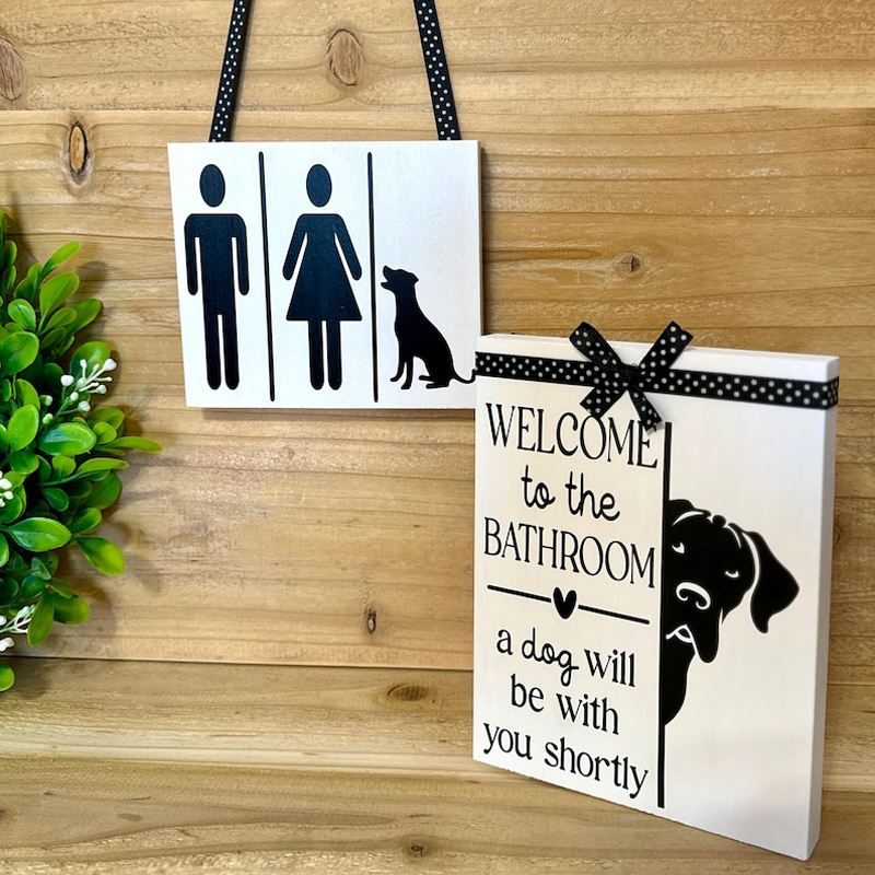 🐶Funny Dog Bathroom sign