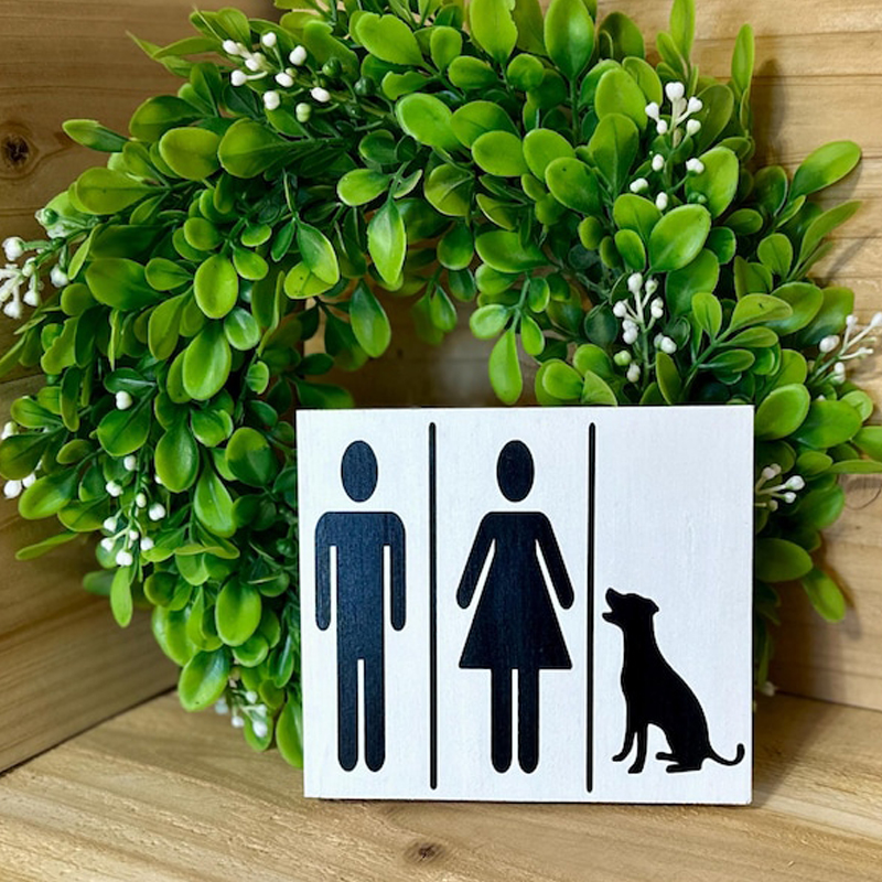 🐶Funny Dog Bathroom sign