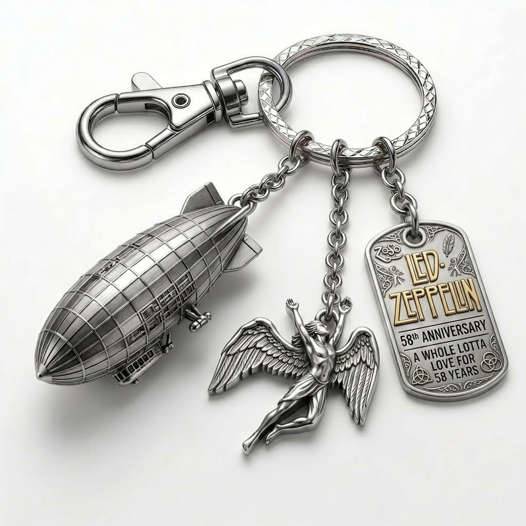 Led Zeppelin 58th Anniversary Keychain
