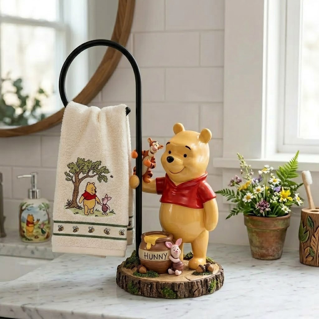 The Hundred Acre Wood Friends Towel Storage Rack