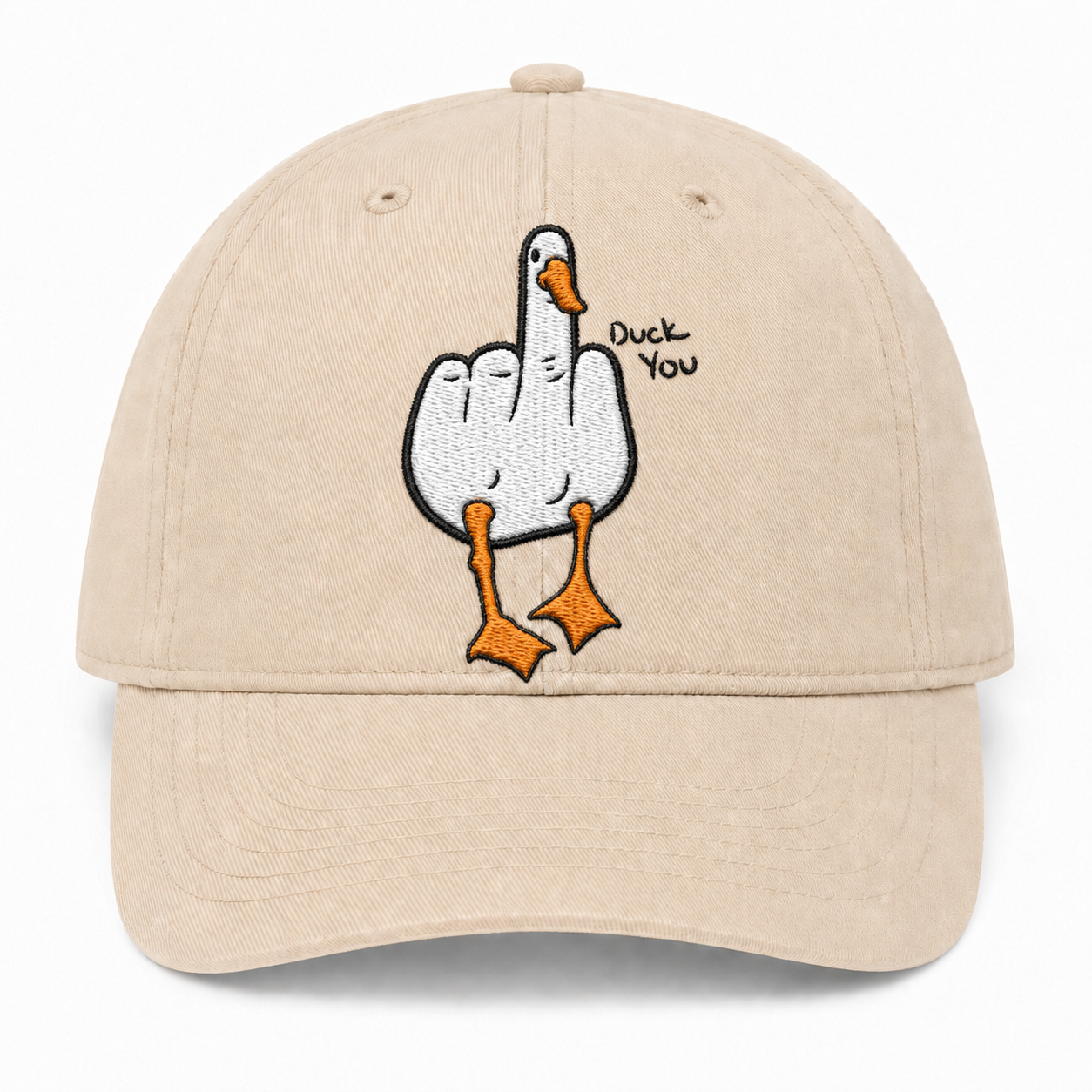 Funny Duck Middle Finger Baseball Cap
