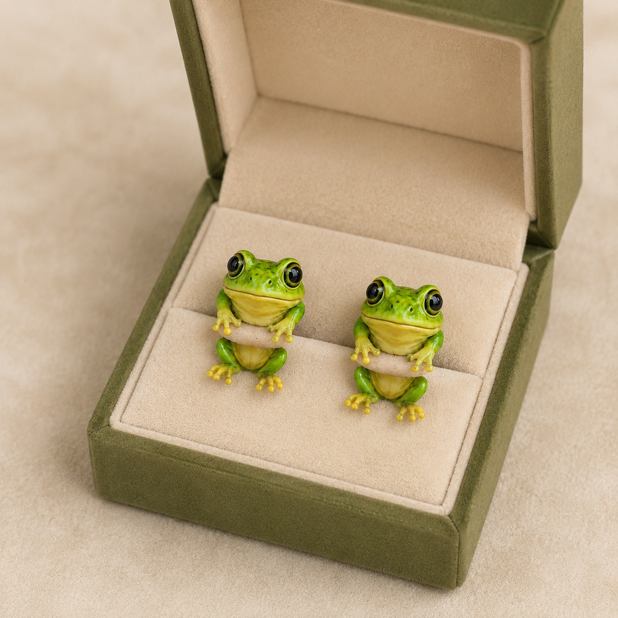 Cute Frog Middle Finger Earring