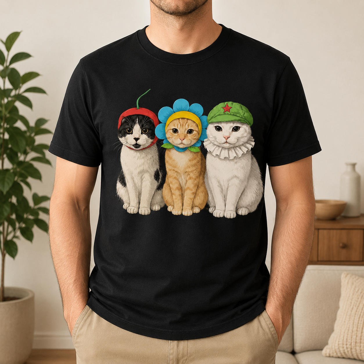Cozy Cat Crew – Vintage Cat Tee